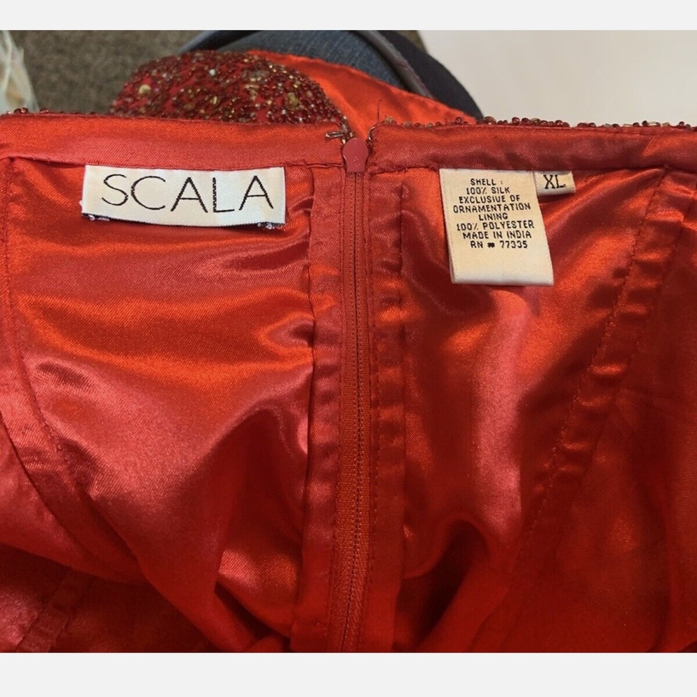 Vintage Scala Red Corset Top With Removable Strap… - image 5